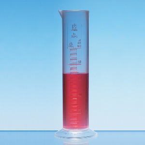 SAN Low Form Measuring Cylinder / SAN 단형 실린더, Embossed Scale